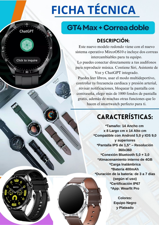 ⌚ Smartwatch Inteligente Premium – Tecnología Total en tu Muñeca