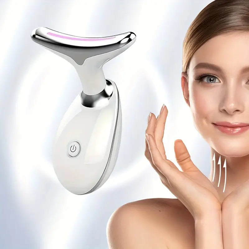 💆‍♀️✨ MASAJEADOR FACIAL LED – ¡LUCE UNA PIEL RADIANCIENTE EN MINUTOS! 🌈🔋💖