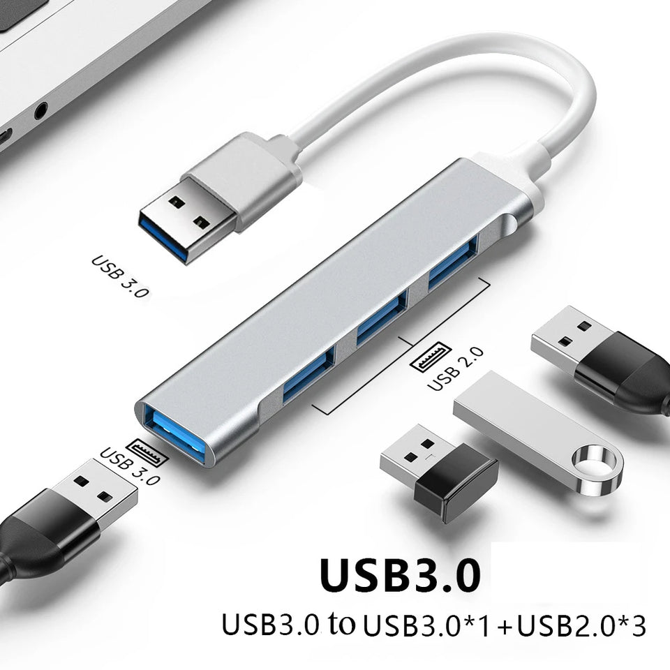 🔌 PUERTO USB 4 EN 1 – Conexión Rápida y Práctica ⚡💻